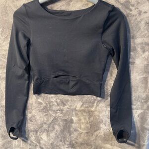 Elegant Black Long Sleeve Women's Top